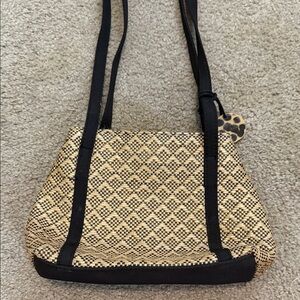 Marlo Vintage Black and Tan Crossbody Bag